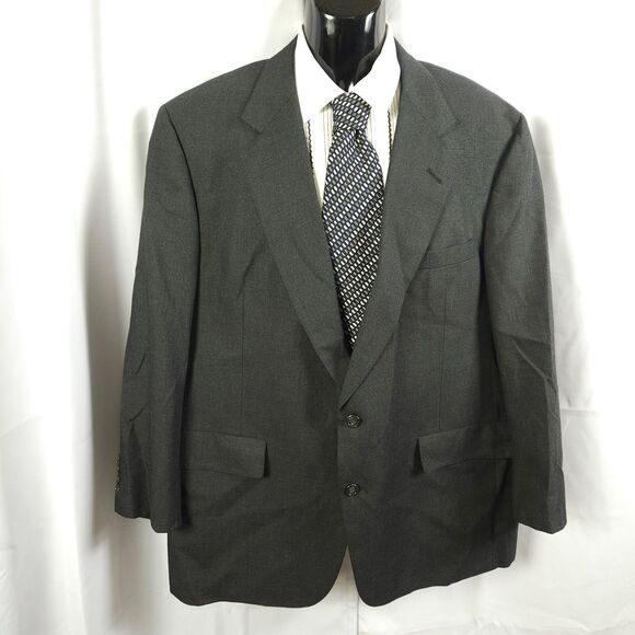 Hart Schaffner Marx Mens 48R Gray 2-Button Single Vent Sports Coat Blazer - Picture 1 of 9